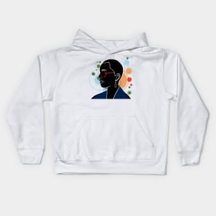 Black Beauty - Bald in Blue Kids Hoodie